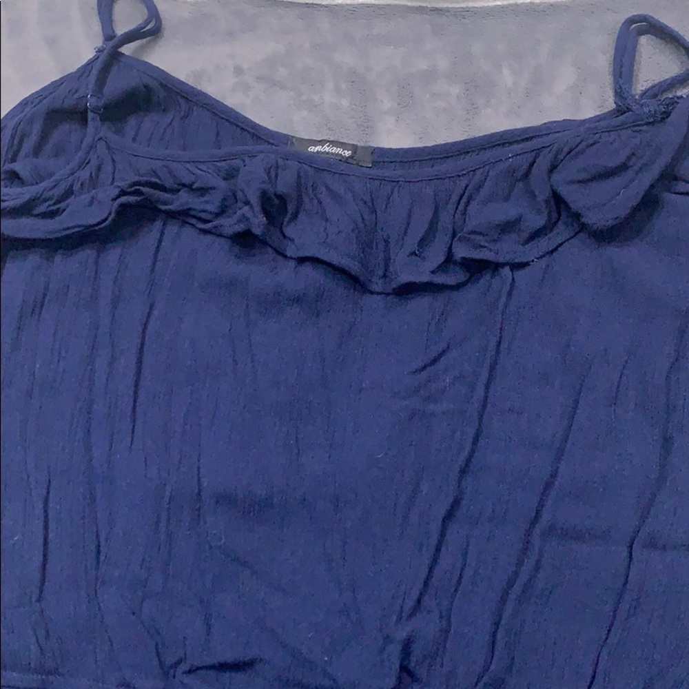 navy blue romper (slight tear on strap)